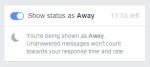 Adminii paginilor de Facebook pot seta statusul Away la sectiunea mesaje